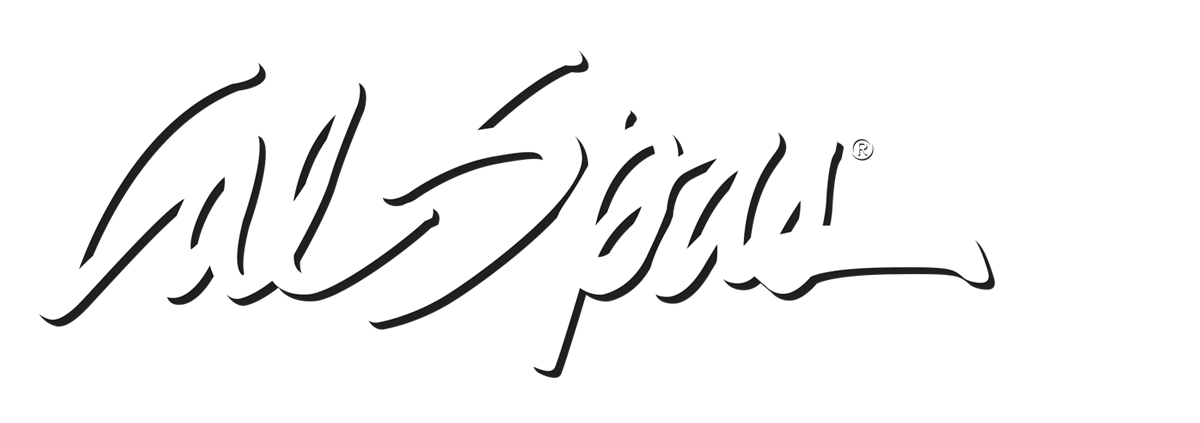 Calspas White logo hot tubs spas for sale Cedar Rapids